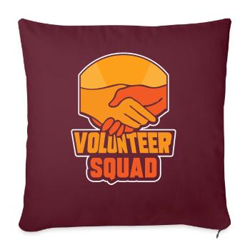 Équipe de bénévoles Profession Bénévole - Housse de coussin décorative 45 x 45 cm - bordeaux - Devant