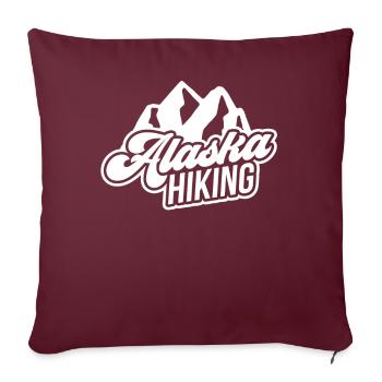 Alaska Randonnée Randonneurs Randonnée Nature - Housse de coussin décorative 45 x 45 cm - bordeaux - Devant