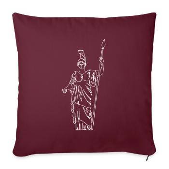 Athéna Mythologie grecque Dieu grec - Housse de coussin décorative 45 x 45 cm - bordeaux - Devant