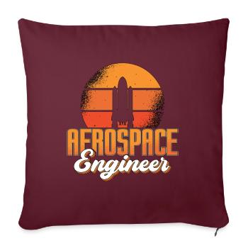 Ingénieur en aérospatiale de l’espace de fusée Ingénierie - Housse de coussin décorative 45 x 45 cm - bordeaux - Devant