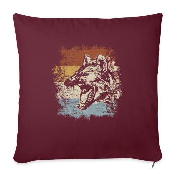 Vintage Hyena - Sofa pillowcase 17,3'' x 17,3'' (45 x 45 cm) - burgundy - Front