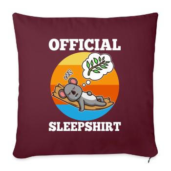 Chemise de couchage officielle Koala - Housse de coussin décorative 45 x 45 cm - bordeaux - Devant