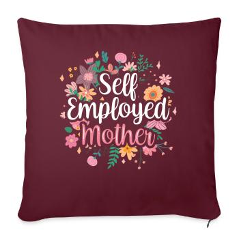 Mère indépendante Pigiste indépendante - Housse de coussin décorative 45 x 45 cm - bordeaux - Devant