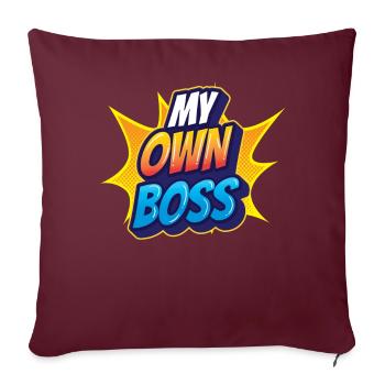 Mon propre patron Freelance freelance - Housse de coussin décorative 45 x 45 cm - bordeaux - Devant