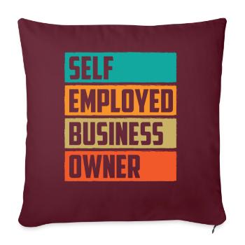 Propriétaire d’entreprise indépendant Travailleur autonome - Housse de coussin décorative 45 x 45 cm - bordeaux - Devant