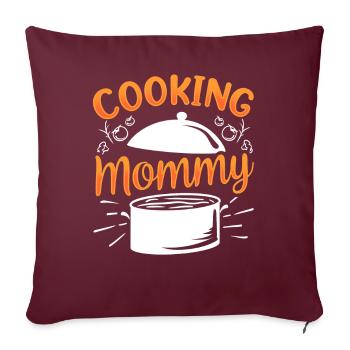 Cuisiner Maman Cuisiner Cuisiner Mère Cuisinière - Housse de coussin décorative 45 x 45 cm - bordeaux - Devant
