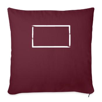 Coups de pinceau Décoration de cadre rectangulaire - Housse de coussin décorative 45 x 45 cm - bordeaux - Devant