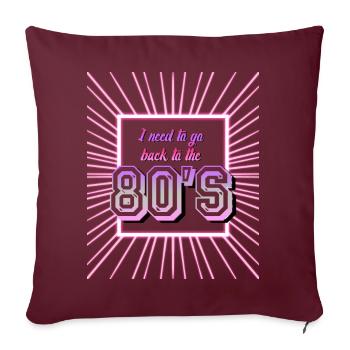 80s Disco Party 80er 1980 - Sofakissenbezug 45 x 45 cm - Burgunderrot - Vorne