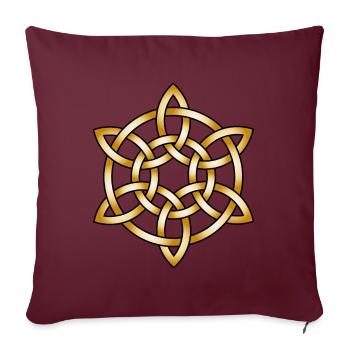Nœud celtique Symbole celtique Mythologie nordique - Housse de coussin décorative 45 x 45 cm - bordeaux - Devant