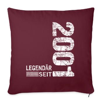 Geburtstag Geboren 2001 Mann Legendär seit 2001 - Sofakissenbezug 45 x 45 cm - Burgunderrot - Vorne