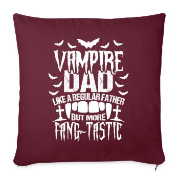 Vampire Papa Halloween - Housse de coussin décorative 45 x 45 cm - bordeaux - Devant