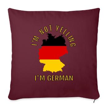 Je ne crie pas que je suis allemand - Housse de coussin décorative 45 x 45 cm - bordeaux - Devant