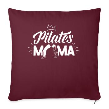 Pilates Mama Mami Mère Amante - Housse de coussin décorative 45 x 45 cm - bordeaux - Devant