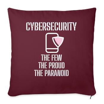 Cybersecurity - IT-Sicherheit Informatiker - Sofakissenbezug 45 x 45 cm - Burgunderrot - Vorne