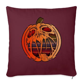 Halloween drôle de salutation costume de citrouille - Housse de coussin décorative 45 x 45 cm - bordeaux - Devant