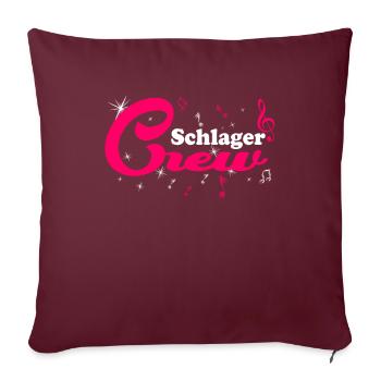 Schlager Crew Costume Schlager Party Outfit - Housse de coussin décorative 45 x 45 cm - bordeaux - Devant