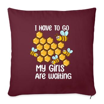 Apiculteur Apiculteur Apiculture Abeilles Abeille - Housse de coussin décorative 45 x 45 cm - bordeaux - Devant