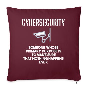 Cybersecurity - IT-Sicherheit Informatiker - Sofakissenbezug 45 x 45 cm - Burgunderrot - Vorne
