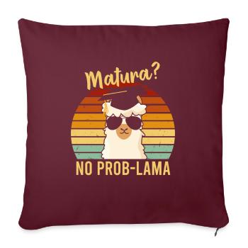 Matura No Problama 2022 Certificat de fin d’études - Housse de coussin décorative 45 x 45 cm - bordeaux - Devant