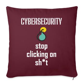 Cybersécurité - Informaticiens en sécurité des TI - Housse de coussin décorative 45 x 45 cm - bordeaux - Devant