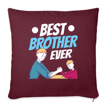 Équipe best Brother Ever Friend Brothers - Housse de coussin décorative 45 x 45 cm - bordeaux - Devant