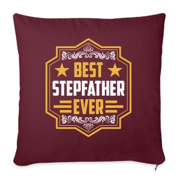 Meilleur beau-père jamais beau-père beau-père beau-père beau-père beau-père - Housse de coussin décorative 45 x 45 cm - bordeaux - Devant