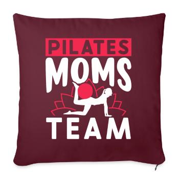 Pilates Mères Équipe Maman Maman Maman Pilates - Housse de coussin décorative 45 x 45 cm - bordeaux - Devant