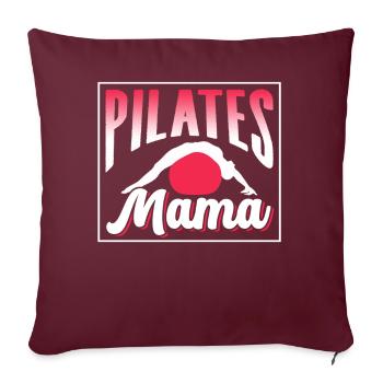 Pilates Maman Amant MamanMa Mère - Housse de coussin décorative 45 x 45 cm - bordeaux - Devant