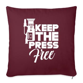 Liberté de la presse Liberté de la presse - Housse de coussin décorative 45 x 45 cm - bordeaux - Devant