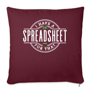 Ich Habe Ein Spreadsheet Dafür Tabelle Buchhalter - Sofakissenbezug 45 x 45 cm - Burgunderrot - Vorne
