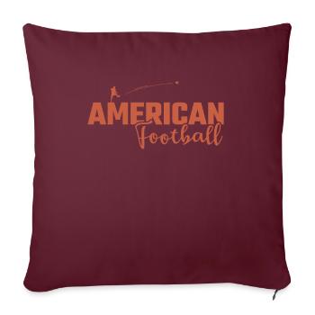 Football américain USA Kick Sport USA - Housse de coussin décorative 45 x 45 cm - bordeaux - Devant