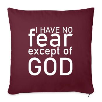 Je n’ai peur que de Dieu - Housse de coussin décorative 45 x 45 cm - bordeaux - Devant