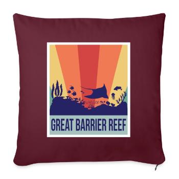Tauchen Great Barrier Reef Souvenir Australien Tau - Sofakissenbezug 45 x 45 cm - Burgunderrot - Vorne
