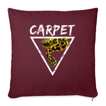 Tapis Python Geometric Snake Owner - Housse de coussin décorative 45 x 45 cm - bordeaux - Devant