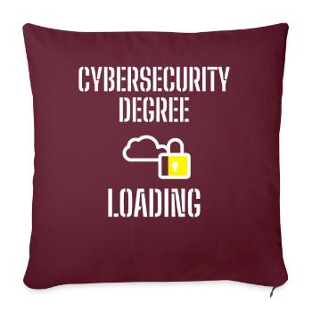 Cybersécurité - Informaticiens en sécurité des TI - Housse de coussin décorative 45 x 45 cm - bordeaux - Devant