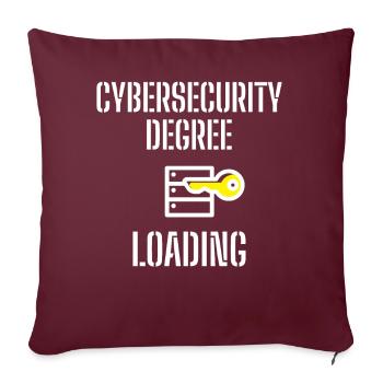 Cybersecurity - IT-Sicherheit Informatiker - Sofakissenbezug 45 x 45 cm - Burgunderrot - Vorne