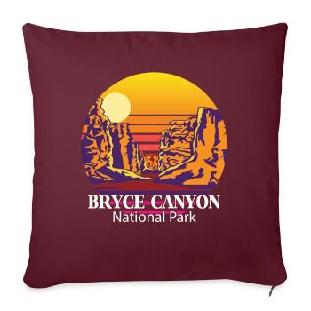 Bryce Canyon Souvenir Parc National Rocks Utah Cam - Housse de coussin décorative 45 x 45 cm - bordeaux - Devant
