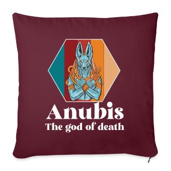 Ägypten Retro Anubis Ägyptologie Gott der toten Ph - Sofakissenbezug 45 x 45 cm - Burgunderrot - Vorne