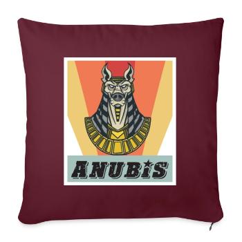 Anubis Ägyptologie Gott des toten ägyptischen Phar - Sofakissenbezug 45 x 45 cm - Burgunderrot - Vorne