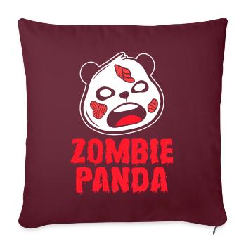 Panda süße Tiere Bambus Pandas - Sofakissenbezug 45 x 45 cm - Burgunderrot - Vorne