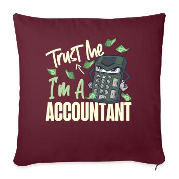 Accountant Bookkeeper Accounting - Sofakissenbezug 45 x 45 cm - Burgunderrot - Vorne