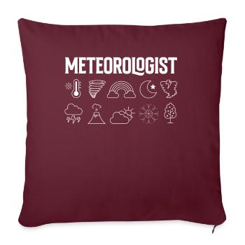 Météorologue Profession Météorologie Prévisions météorologiques - Housse de coussin décorative 45 x 45 cm - bordeaux - Devant