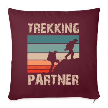 Trekking Partenaire Randonneurs Randonneurs Randonnée - Housse de coussin décorative 45 x 45 cm - bordeaux - Devant