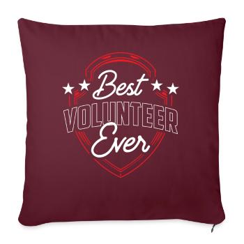 Meilleur bénévole de tous les temps Bénévole - Housse de coussin décorative 45 x 45 cm - bordeaux - Devant