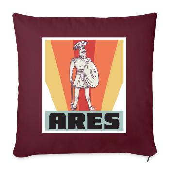 Ares Griechenland Gott Griechische Mythologie Anti - Sofakissenbezug 45 x 45 cm - Burgunderrot - Vorne