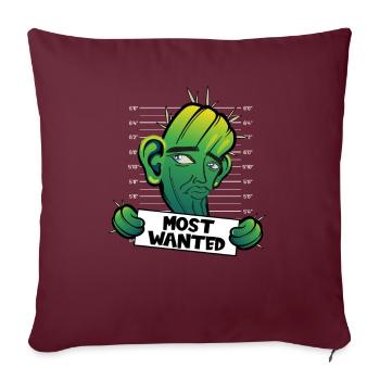 Most Wanted Ohrwaschlkaktus - Sofakissenbezug 45 x 45 cm - Burgunderrot - Vorne
