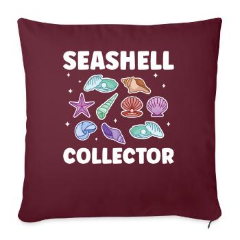 Collecteurs de coquillages Les collecteurs de moules ramassent les moules - Housse de coussin décorative 45 x 45 cm - bordeaux - Devant