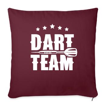 Équipe de fléchettes Darts Équipe de fléchettes Club de fléchettes - Housse de coussin décorative 45 x 45 cm - bordeaux - Devant