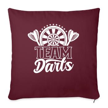 Équipe Darts Club Darts Équipe - Housse de coussin décorative 45 x 45 cm - bordeaux - Devant