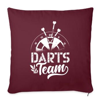 Darts Team Dart Dartverein Dartmannschaft - Sofakissenbezug 45 x 45 cm - Burgunderrot - Vorne